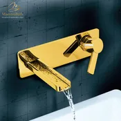 AQUA Modern Wall Mount Bathroom Faucet