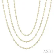 10 Ctw Bezel Set Round Cut Diamond Layered 60-Inch Necklace in 14K Yellow Gold