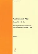 Abel, Carl-Friedrich % Sonata #3 in D Major - OB/PN