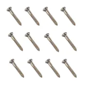 12 Fender Vintage Slotted Bridge Strap Button Mounting Screws 0018371049