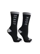 Beast Mode Black Athletic Crew Socks - The Sox Box