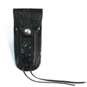 5″ Black Laced Knife Case w/ Flying Eagle Detail