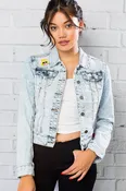 ACID WASHED JKT W/PATCHES