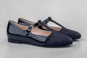 FW25 Beberlis 24612 Velvet Cap T-strap Dressy Shoe