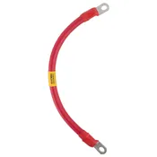 1/0 Interconnecting Copper Cable, 12-Inch Length with 3/8-Inch Lugs (Red)