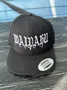 Custom embroidered black snapback | Custom T shirt Printing Hawaii