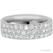 10K White Gold band with 43 Round Lab Grown Diamond having TCW-1.29