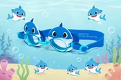 "Daddy Shark " swim goggles