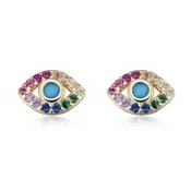 18K Zoe Evil Eye Earrings
