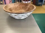 12" Round Wooden Bowl