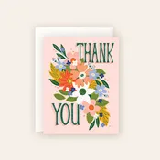 Floral Thank You Card – Bold Botanical Bouquet