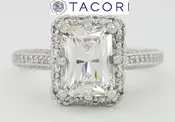 0.37 ct Simply TACORI 2502EMP Platinum Semi-Mount Engagement Ring Rtl 5,270