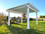 16x16 Shade Pergola - White