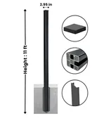 11 ft Aluminum Alloy Fence Post – Extra Long