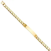 14KY CUBAN LINK ID BRACELET