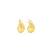 18K Gold and Rhodium Filled Teardrop Dangle Earrings