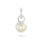 14K White Gold Figure-Eight Pendant