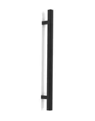 16" Square Ladder Series:  One Sided Concealed Mounted -  1" x 1" Pull Handle, Shimmer Black Powder Coated Finish, 304 Grade Stainless Steel Alloy (FINAL SALE)