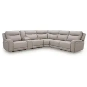Benchcraft Gravier U13300S5 6 pc Power Reclining Sectional with Storage Console