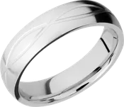 Cobalt chrome 6mm domed band with laser-carved infinity pattern