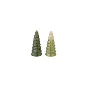 4-1/4"H Stoneware Tree, Reactive Glaze, 2 Colors