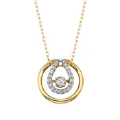 10k Dancing Diamond Pendant