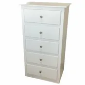 244416 - White Light NEW 5 Drawer Chest 24x16x44
