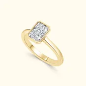 2.00 CTW Bezel-Set Radiant-Cut Lab-Grown Diamond Ring
