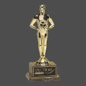 10 3/4″ Classic Achiever Figure on Walnut Base