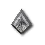 0.54ct | Salt & Pepper Kite Shape Rose Cut Diamond
