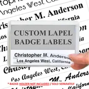 Custom Lapel Badge Sticker Labels (7 ct)