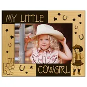 Engraved Alderwood Frame - A-FRM_-10-0012 - My Little Cowgirl