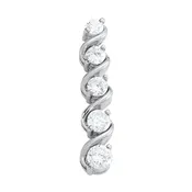 0.50 CT Round Diamond Journey Pendant