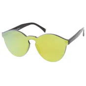 1980's Futuristic Monoblock Mirrored Flat Lens Sunglasses C123