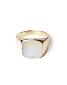 Blue Agate Signet Ring