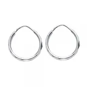 14KW 1.5mm Wide Bright Cut Hoop Earrings