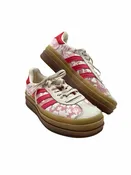 Adidas Size 6 Pk/Wh/Br Floral Platform Shoes Sneakers