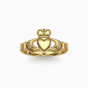 14k Vermeil Gold & Sterling Silver Traditional Claddagh Ring