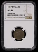 1857 1c Flying Eagle Cent NGC MS 64 | Uncirculated Flyer