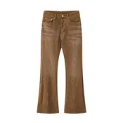Shadow Monogram Flare Denim – Caramel