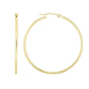 10K Gold 1.5x40mm Hoop Earring