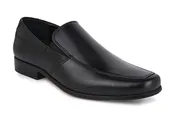Esse Comfort Men's Leather Moc Toe Loafer - Black