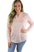 Plus Size Long Sleeve Top with Lace Detail ***
