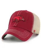 Arkansas Razorbacks '47 Brand Red Trawler Clean Up Adjustable Trucker Dad Hat