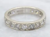 14-Karat White Gold Diamond Eternity Band