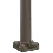 10' Tall x 4.0" Base OD x 3.0" Top OD x 0.125" Thick, Round Tapered Aluminum, Anchor Base Light Pole