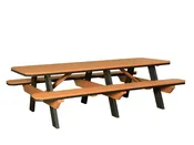 33" x 96" Table w/ Benches Attached — Green Acres Garden Center & Patio