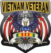 Air Force Vietnam Veteran Decal USA Flag Eagle Military ProSticker 263