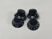 Black Top Hat Knobs - Left Handed