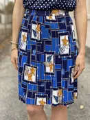 Vintage 90s Nautical Pleated Skirt - L